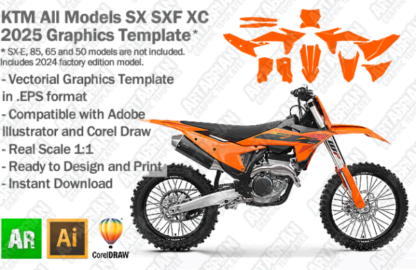 KTM Graphics Templates Artabrian MX ATV Templates