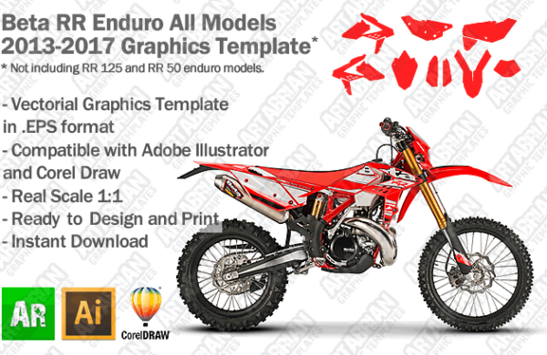 Beta RR Enduro All Models 2013 2014 2015 2016 2017 Graphics Template
