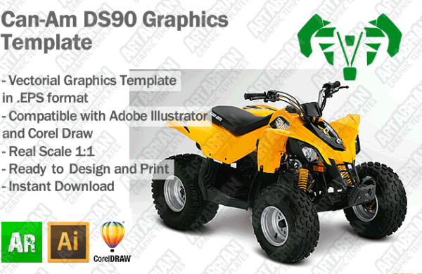 Can-Am DS90 ATV Quad Graphics Template