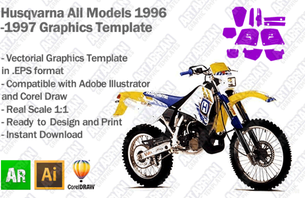 Husqvarna All Models 1996 1997 Graphics Template