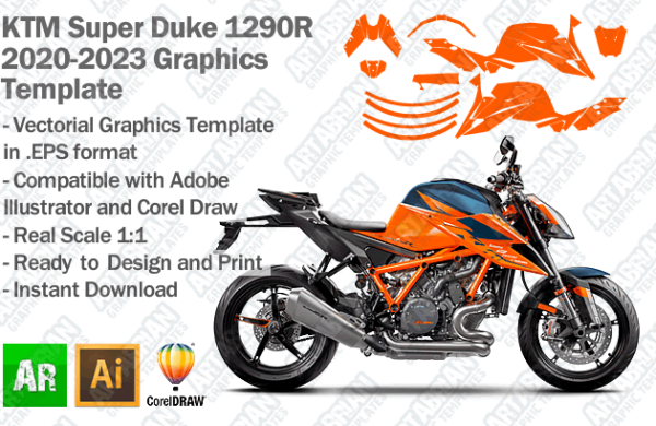 KTM Super Duke 1290R 2020 2021 2022 2023 Graphics Template