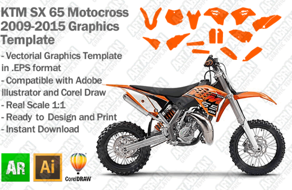 KTM SX 65 MX Motocross 2009 2010 2011 2012 2013 2014 2015 Graphics Template