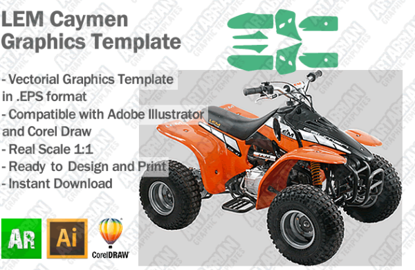 LEM Caymen ATV Quad Graphics Template