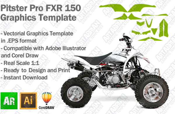 Pitster Pro FXR 150 ATV Quad Graphics Template