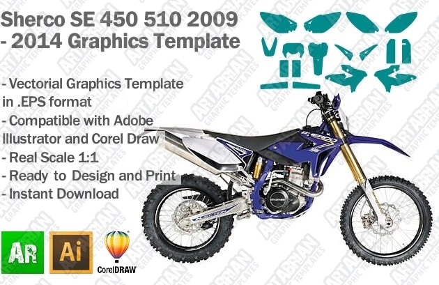 Sherco SE 450 510 Enduro 2009 2010 2011 2012 2013 2014 Graphics ...