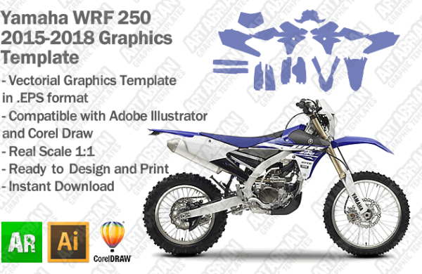 Yamaha WRF 250 Enduro 2015 2016 2017 2018 Graphics Template