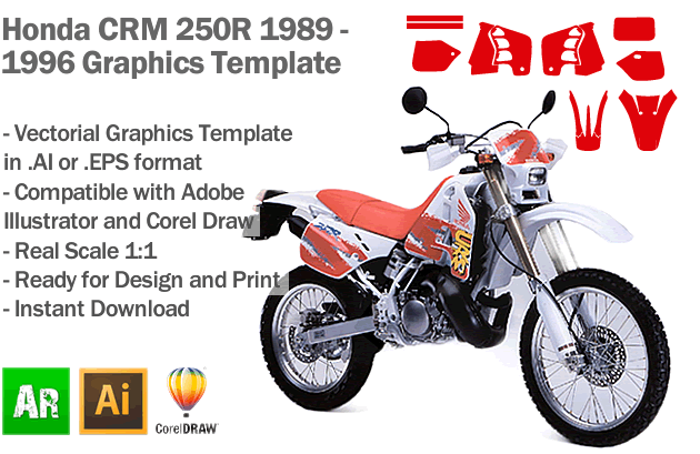 Honda CRM 250R Trail 1989 1990 1991 1992 1993 1994 1995 1996